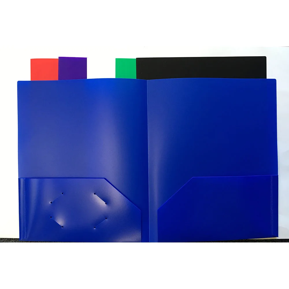 Three Leaf 2 POCKET POLY PORTFOLIO SOLID COLORS In Premium Quality