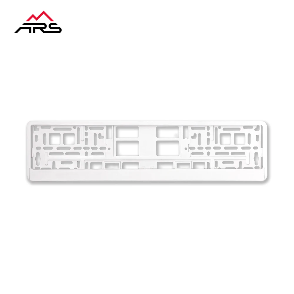 White plastic license plate frame / holder European standard