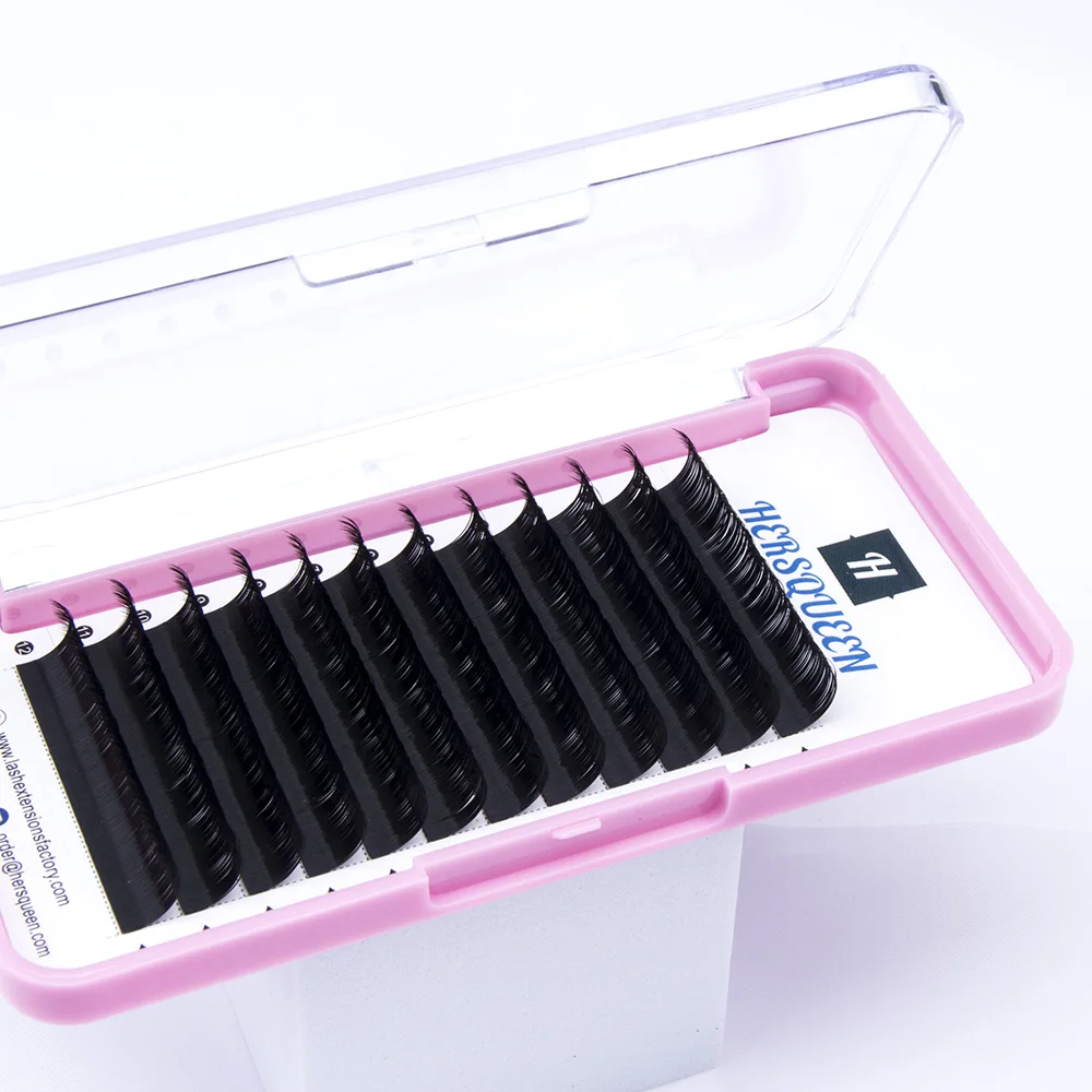  0.07 hotselling volume eyelash extensions Loose Base Fluffy Volume Lashes Private Label Cashmere Silk Faux Mink