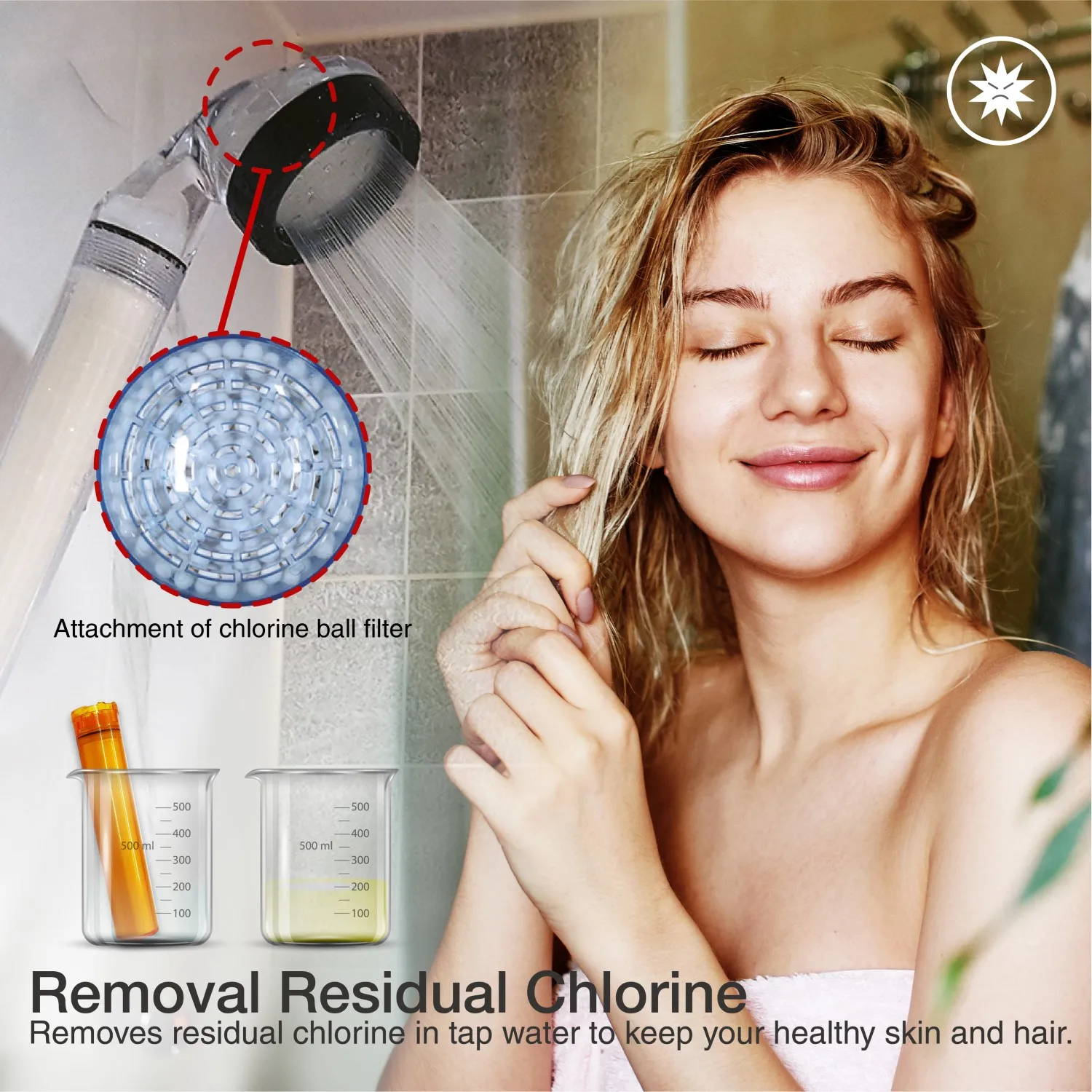 Hot sales Korean Eco Hi-Ballpure shower head sensitive skin