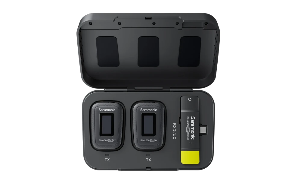 Saramonic Blink 500 Pro B6 TX+TX+RX 2.4GHz Micro-Wireless Dual Lavalier System w/ USB-C Dual-Receiver for Android, Mobile Device