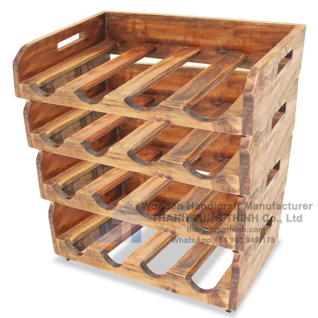 Solid Wooden Wine Rack for wholesale at the best price contact WhatsApp +84 937535579