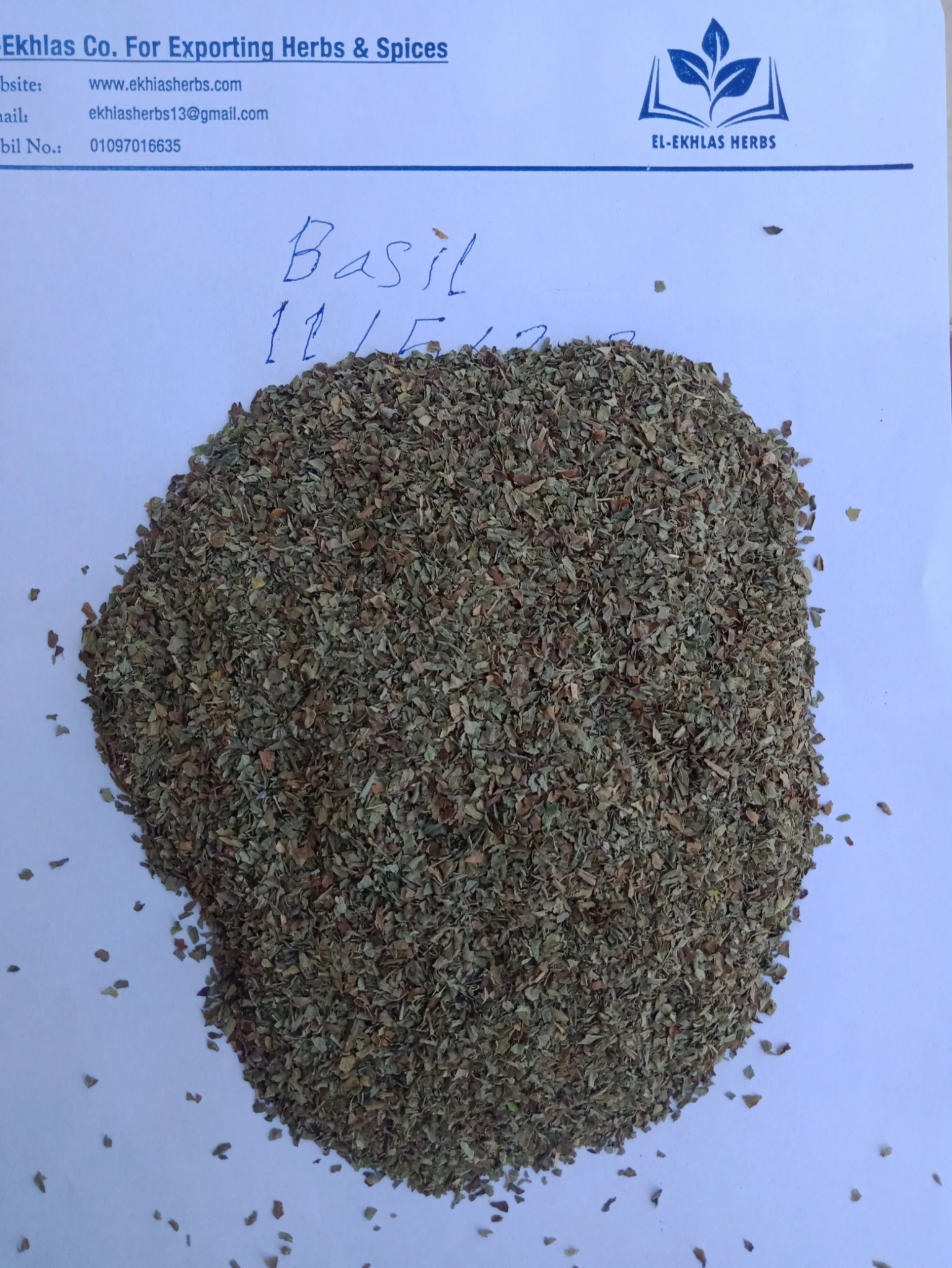 Высококачественные листья базилика Сухие Органические сушеные оптом