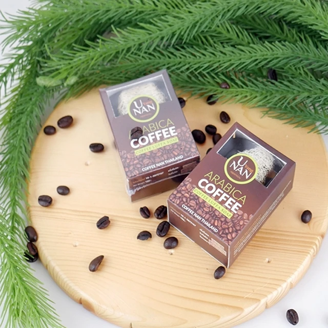 Wholesale OEM Premium Coffee Loofah Soap Herbal Bath Soap Toilet soap Body Factory Thailand