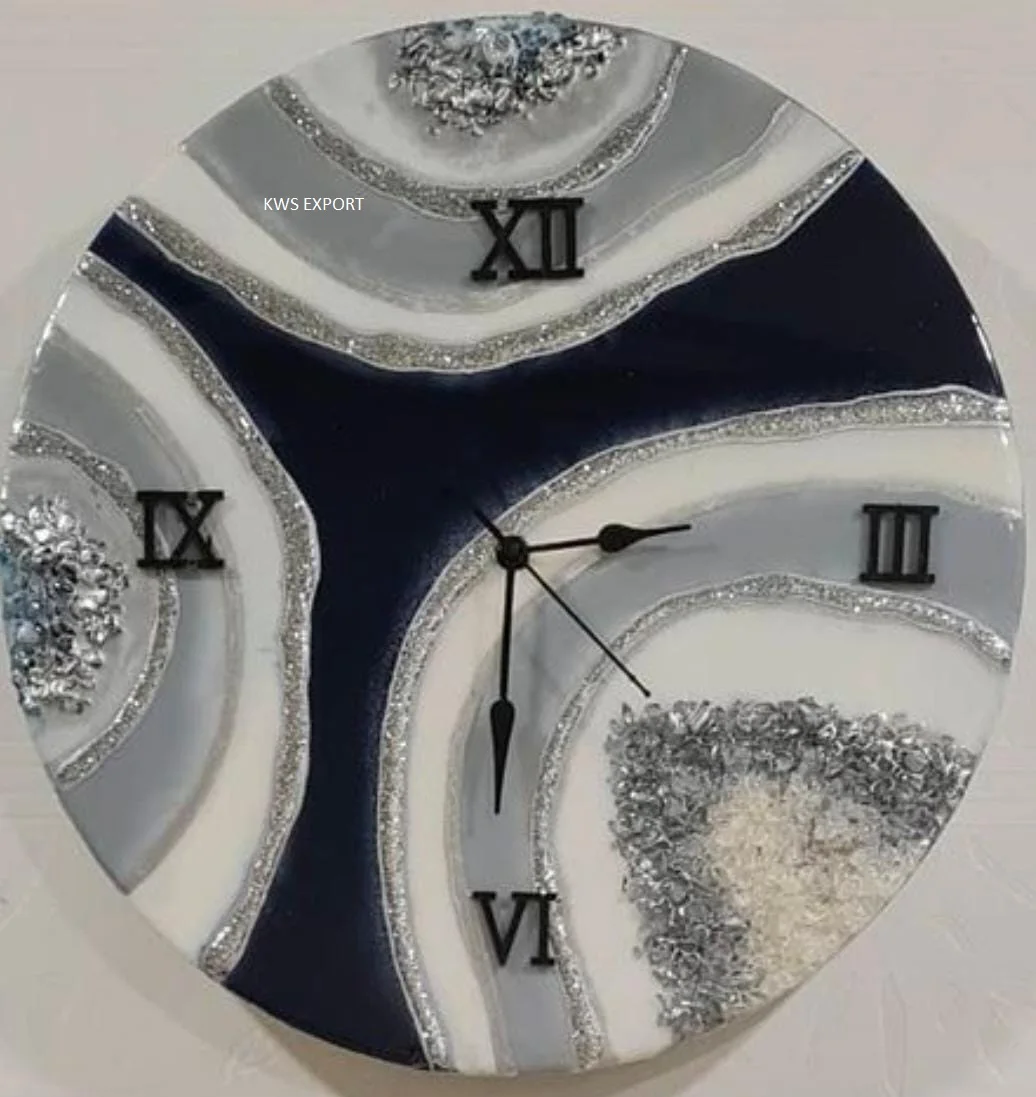 HOT SELLING WALL CLOCK RESIN CLOCK FOR SALE GEODE SLICE EPOXY CLOCK