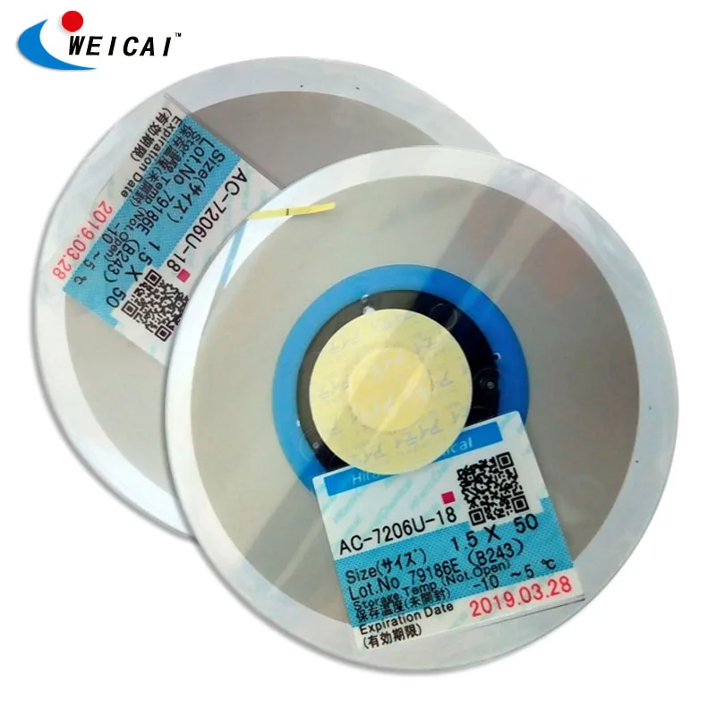 Conductive Acf Tape AC-7206 for PCB panel 1.5mm*50m Original Anisotropic Lcd Cof Acf Bonding Tape