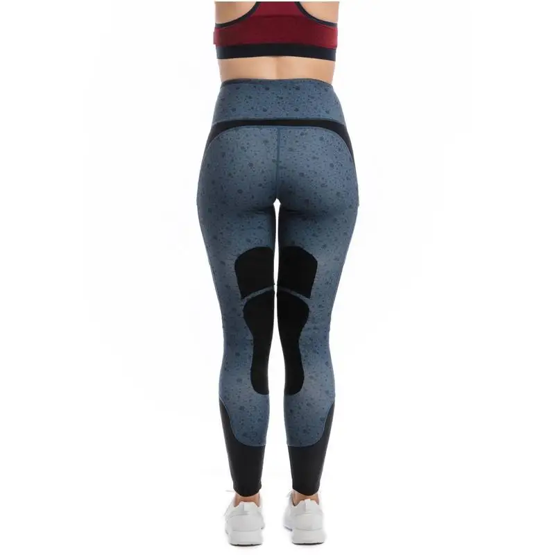 Women Solid Horse Riding Leggings High Waist Pants Hip Lifting Tummy Slim Skinny Equestrian Legging by Canleo International