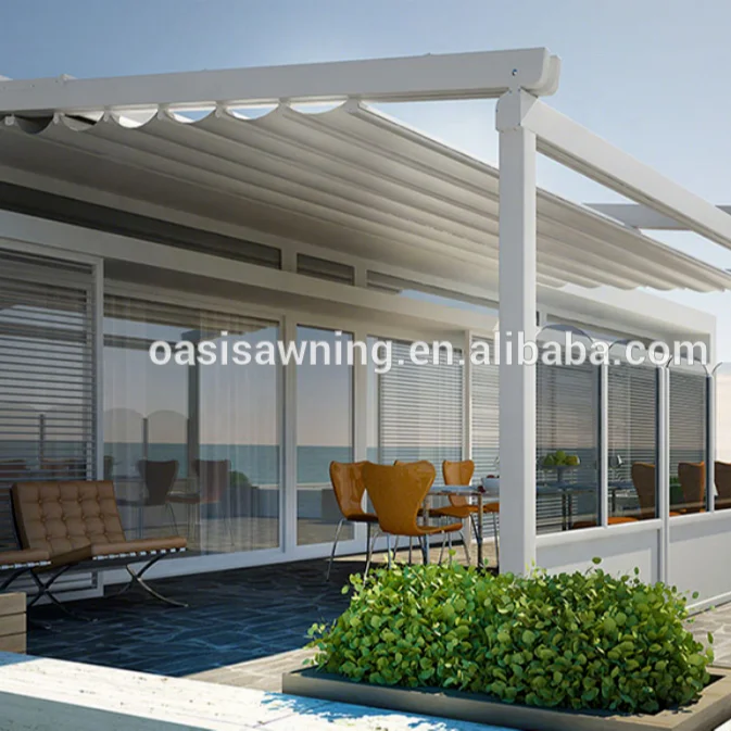 Электрический Bioclimatic алюминиевые крыши сад кровельные покрытия Патио выдвижной современный дизайн Пергола навес холст тент