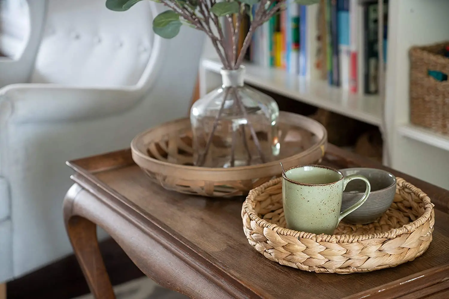 2023  Collection Eco-friendly Hyacinth Serving Trays Food Trays Made In Vietnam