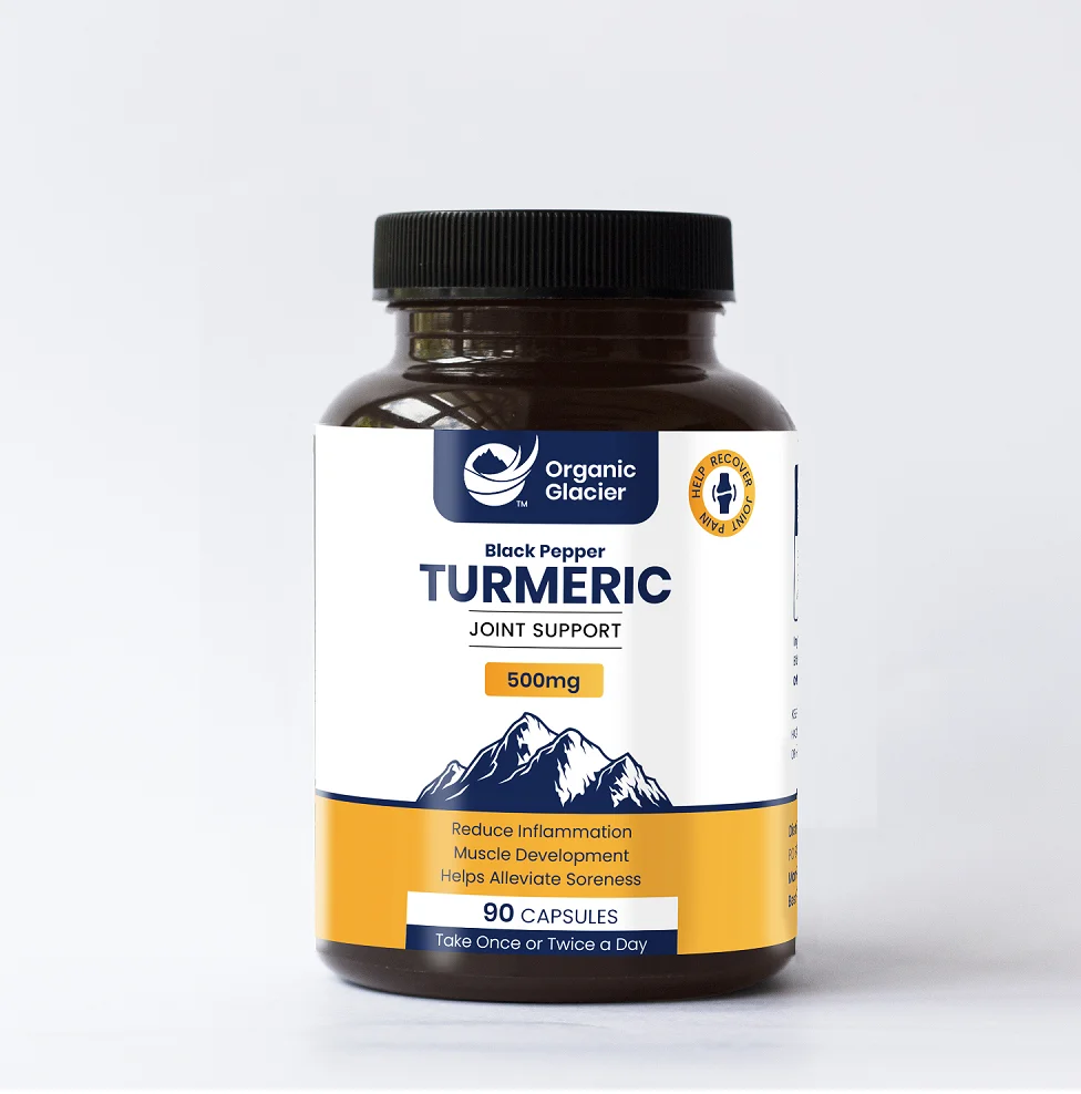 Organic Glacier Presents Turmeric and Black Pepper Wholesale Bulk Capsules Acts As Anti Inflammatory And Antioxidant