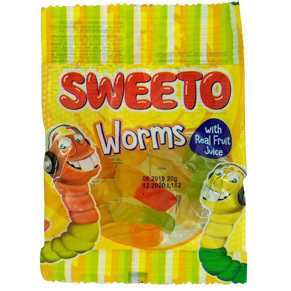 
Worms Jelly Gummy Halal Gummy Candy 20g 