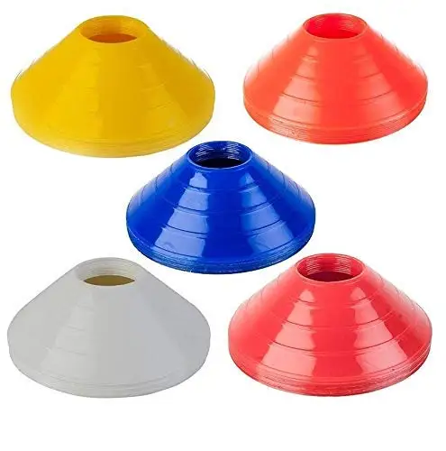 Speed Agility Saucer Cone Training Equipment For Field Training Soft Soccer Cone Flexible Plastic Saucer Cone For Track & Field