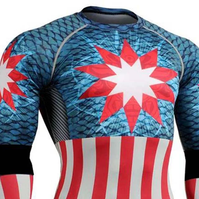 Дышащая полностью сублимационная Высококачественная Мужская спортивная одежда с круглым вырезом