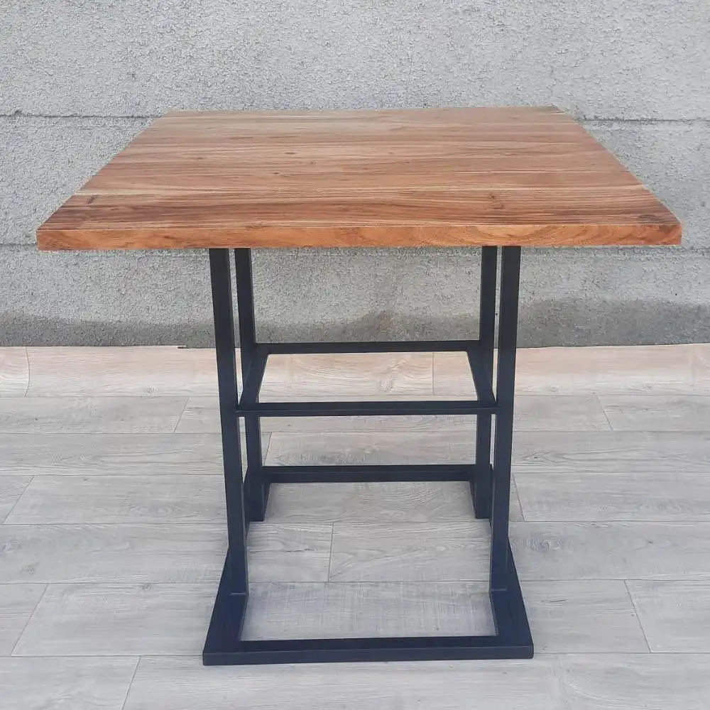 small dining table cheap solid wood iron table