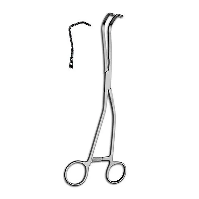 Cleveland Clinic Renal Clamp Large jaws, angled left, 9-5/8' (24.5 cm) Cardiovascular Clamps