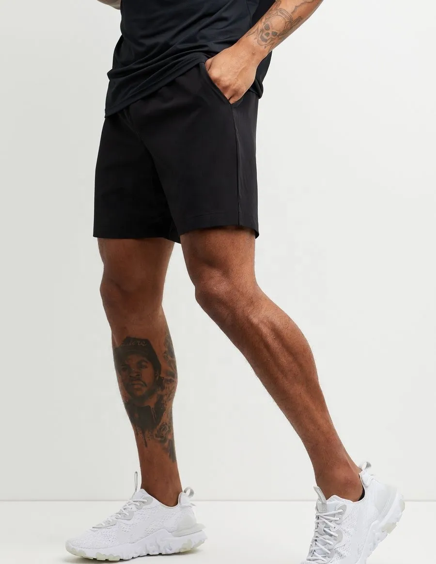 
Wholesale men black shorts customized training Athletic plain short sets for men wholesale t shirts muscle fit shorts sets 