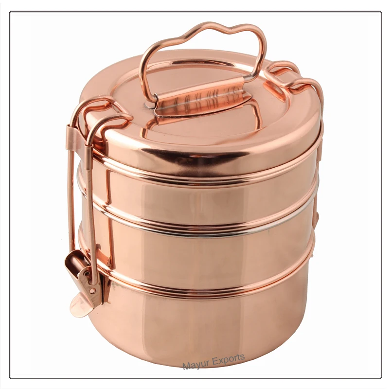 
Stainless Steel Tiffin with Copper Finish, Copper Tiffin 