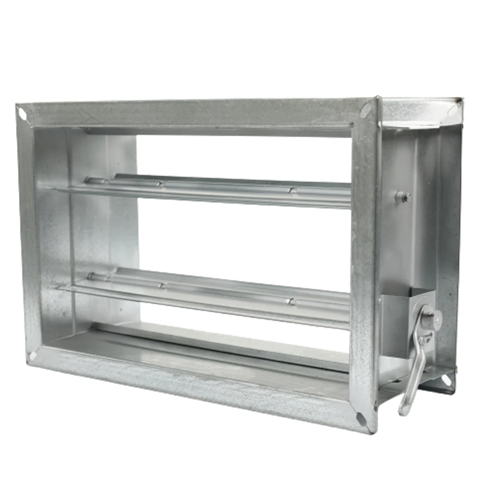 Excellent Material Wind Valve P69 Ventilation, Air conditioning Galvanized Steel regulate Air Flow Square Flexible Duct
