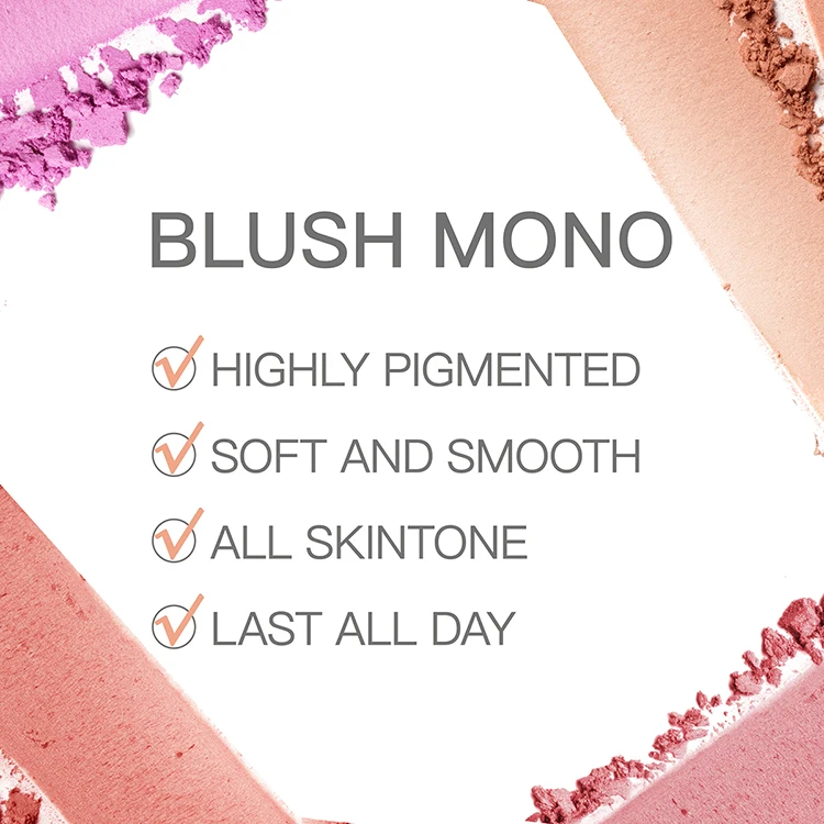 new stock  trend high quality matte  buildable  powder rose light color blush single make up for life cosmetics