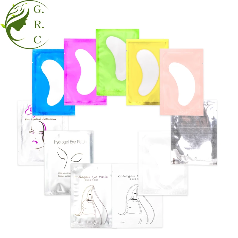 Private label hydrogel gold lint free makeup remover eye patches for eyelash extensions