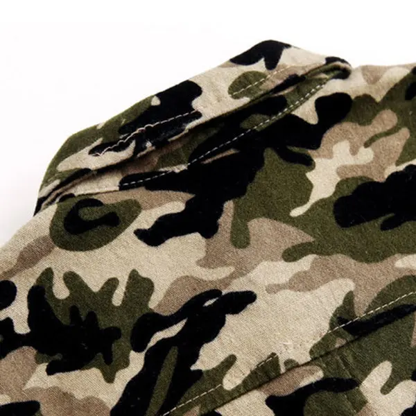 Wholesale Military Camo Outfits Baby Boy Girls Romper Button Long Sleeve Jumpsuit For Girls