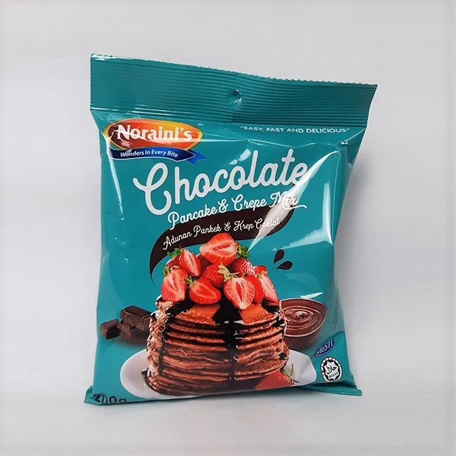 Delicious Fluffy Pancake Mix Crepe Mix In Chocolate Flavor 200g Premixed Chocolate Baking Flour Instant Mix Ready To Eat