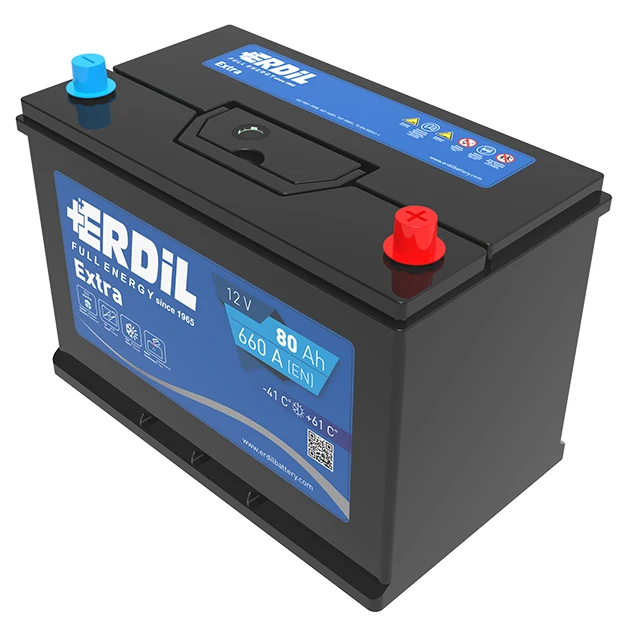 
12 V 80 Ah MF Maintenance Free Car Battery for Korean, Japanese and all Asian cars 
