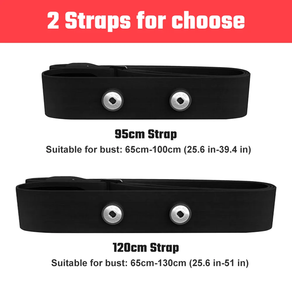 
Chest Band Smart Fitness Belt with BLE5.0&ANT+ Heart Rate Sensor Monitor 