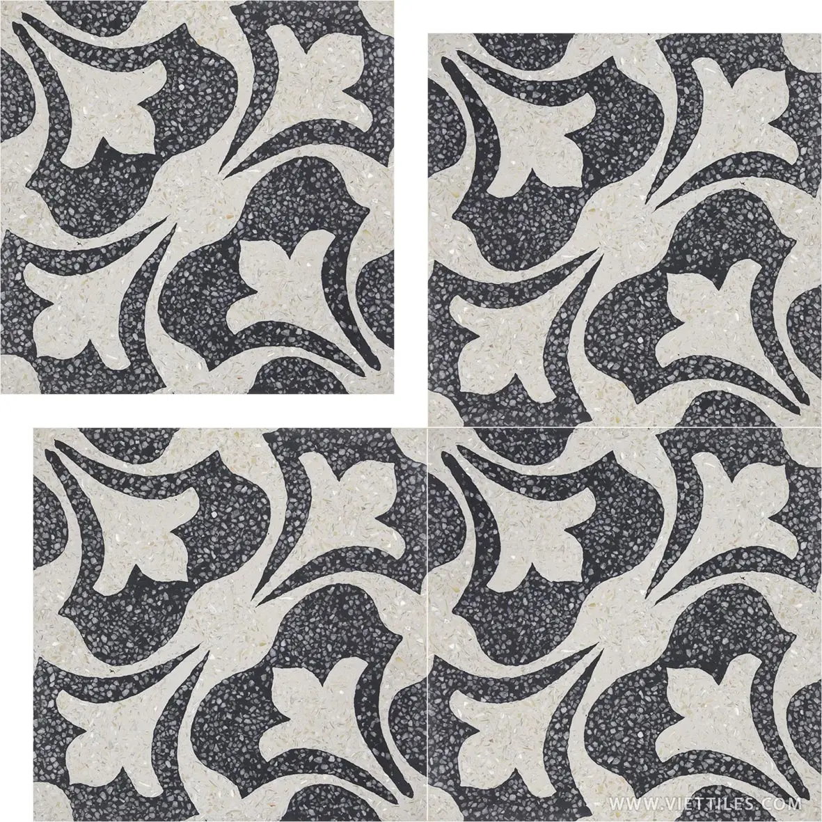 Mother of pearl terrazzo cement tiles 200x200x16mm