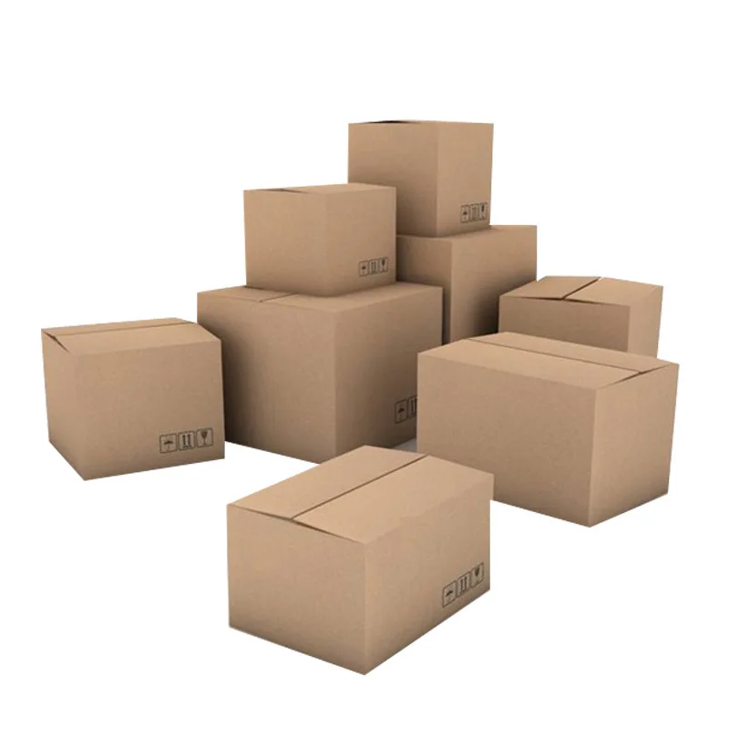 Eco Friendly Factory Direct Custom Logo Printed Corrugated Carton Packaging Brown Paper Box