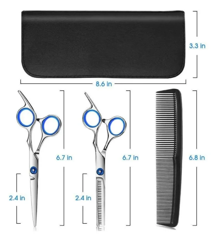 Набор ножниц из нержавеющей стали для стрижки волос, профессиональные салонные инструменты для филировки, 10 шт.