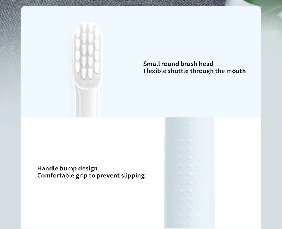 Xiaomi Mijia T100 with Timer Accepted Rechargeable Cleaning Replacement Head Brush Sonic Electric Toothbrush