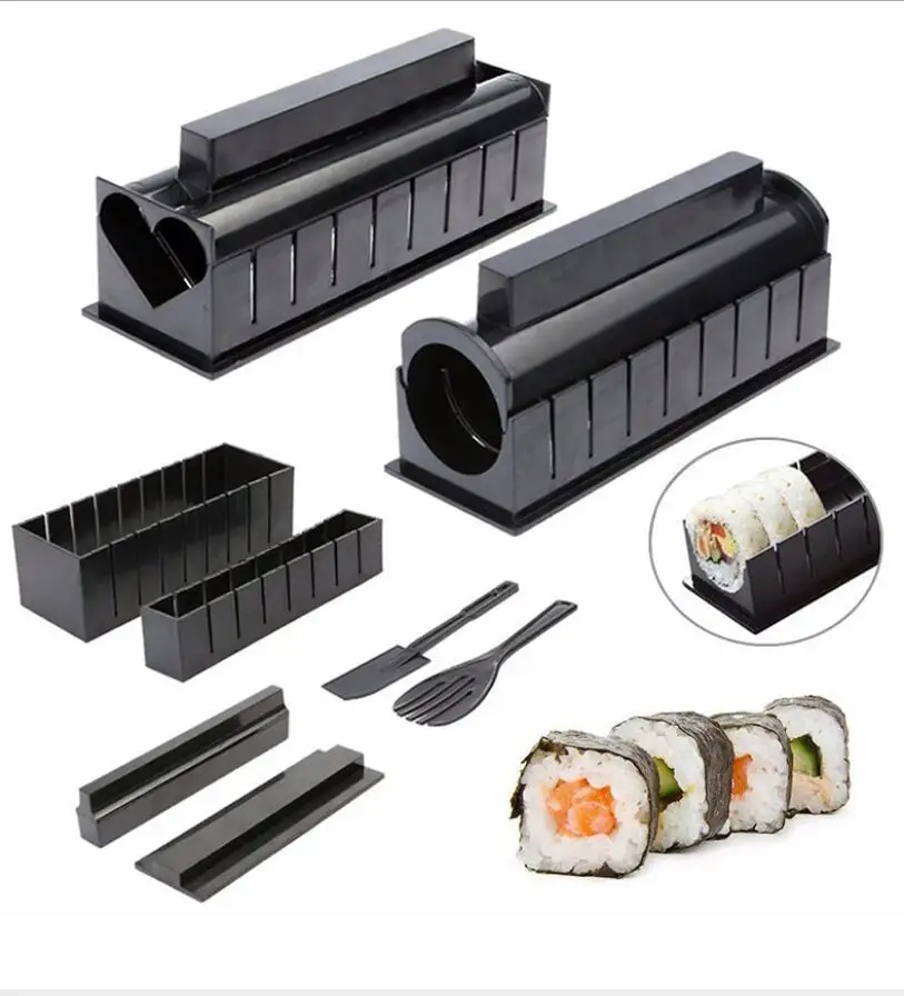 Wholesale Supplier Cost Effective Plastic Beginners 11pc Set Most Popular Sushi Making Kit
