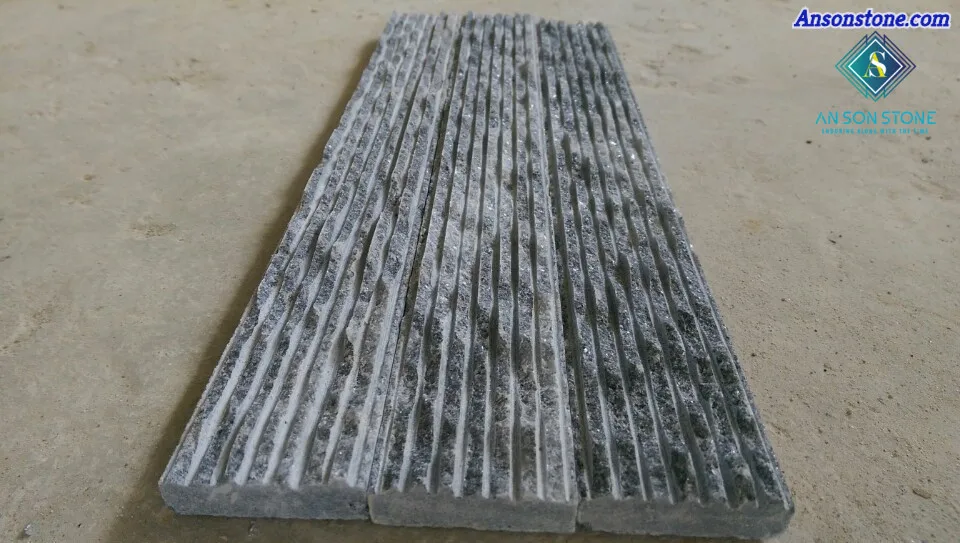 HOT PROMOTION BLACK LINE CHISELED 10*20*1.5CM- NATURAL QUART FROM VIETNAM -MANUFACTURER-QUARRIES OWNER