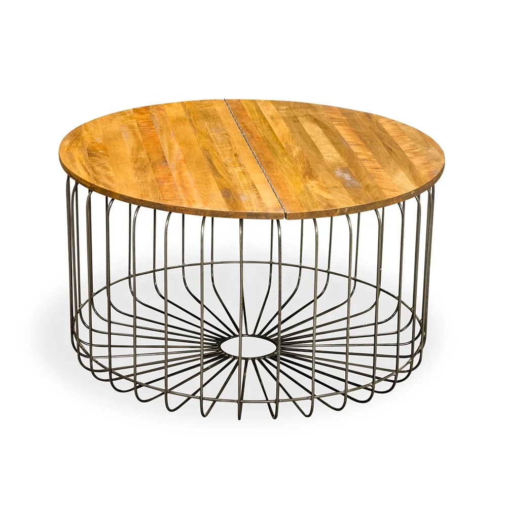 Metal coffee table 2669, round living room coffee table furniture