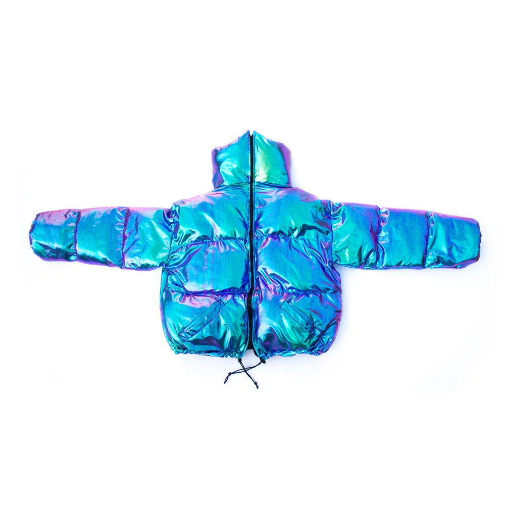 Custom Puffer Crop Baseball Jacket Ladies Slim Patchwork Spring Fashion Leather Sleeve Bomber Women Jacket