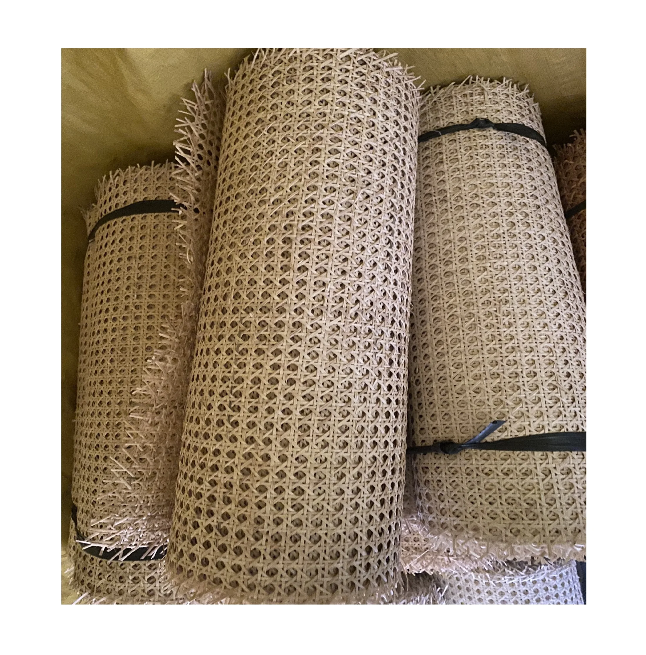 Open cane webbing roll for making chair/Rattan cane mesh/ Handwoven Rattan cane webbing for furniture