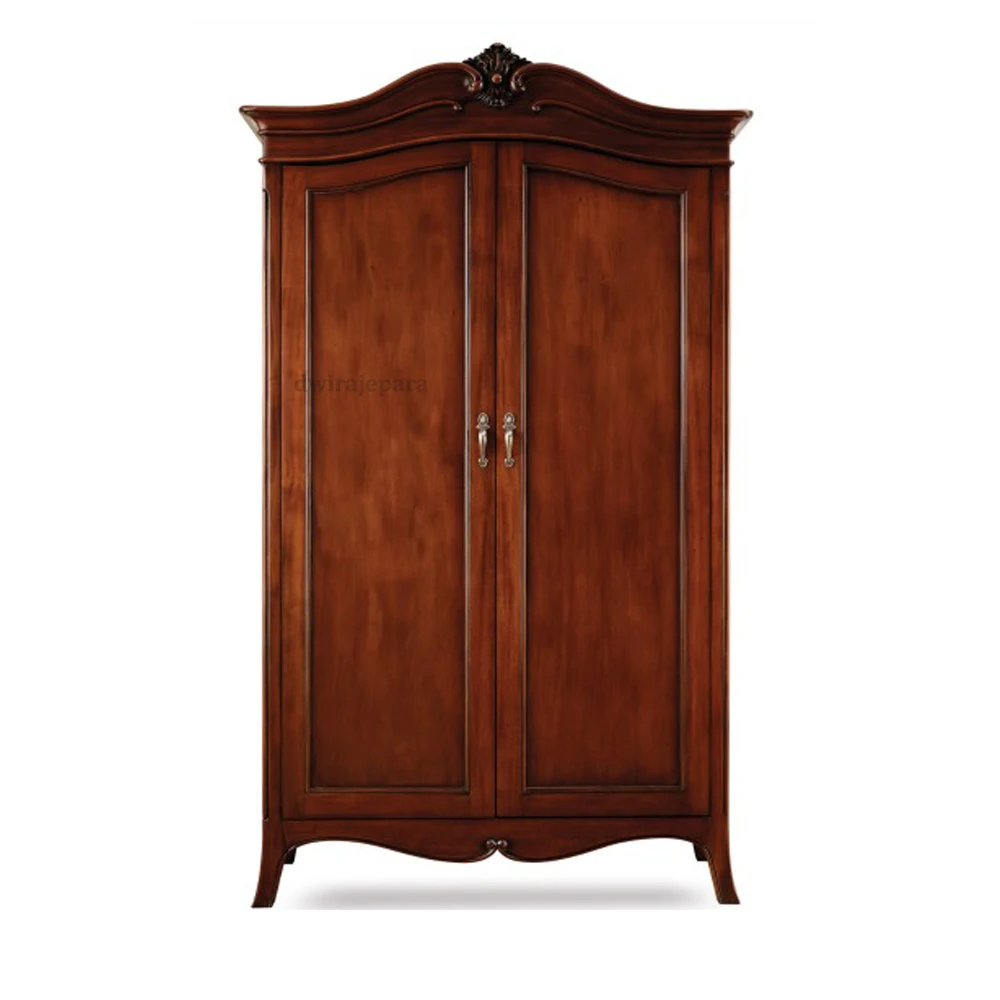 Olivia 2 Door Armoire Mahogany - Wardrobe Antique Reproduction Furniture Indonesia