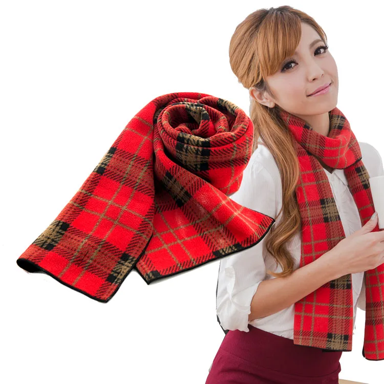 Модная зимняя нано-волоконная термонагревательная обертка для шеи в клетку инфракрасный период физиотерапии устройство для облегчения боли квадратный шарф
