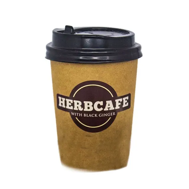 Portable cup coffee healthy Coffee Herbcafe Black Ginger aromatic size each pack Coffee manufacturer Malaysia