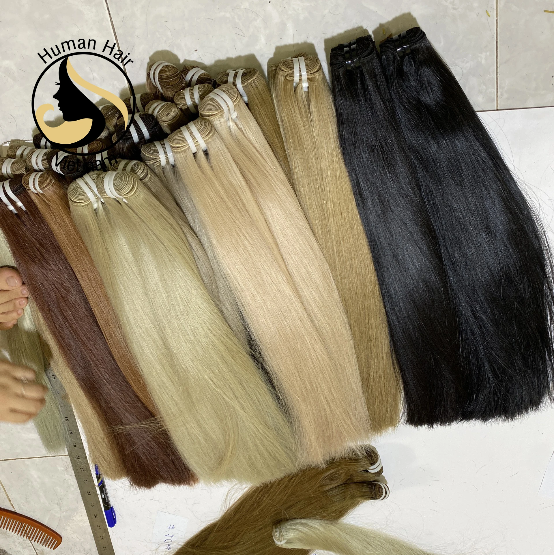613 Hair Bundles Blonde Human Hair Vietnamese Factory Wholesale Virgin Russian Blonde Human Hair Extension