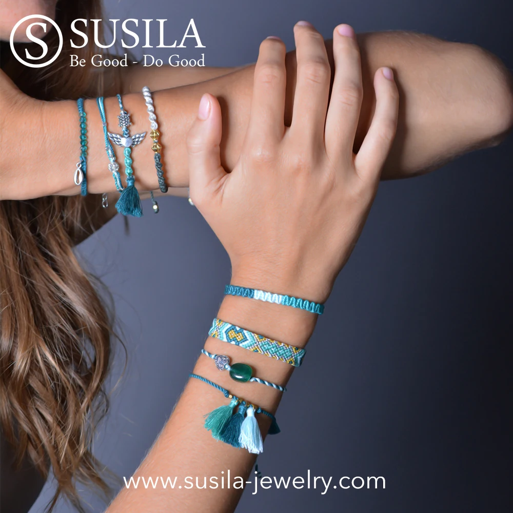 
Bracelet with Gold Color Chain, Japanese Glass Seed-beads, Silver Color Ring and Brass Color Beads on Two Lines of Hand-twisted 