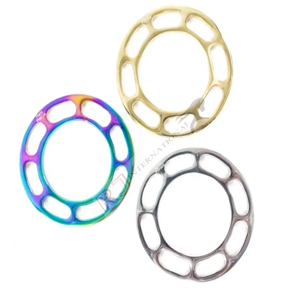 new horse leather whoole hackamore bitless with double brass  rings