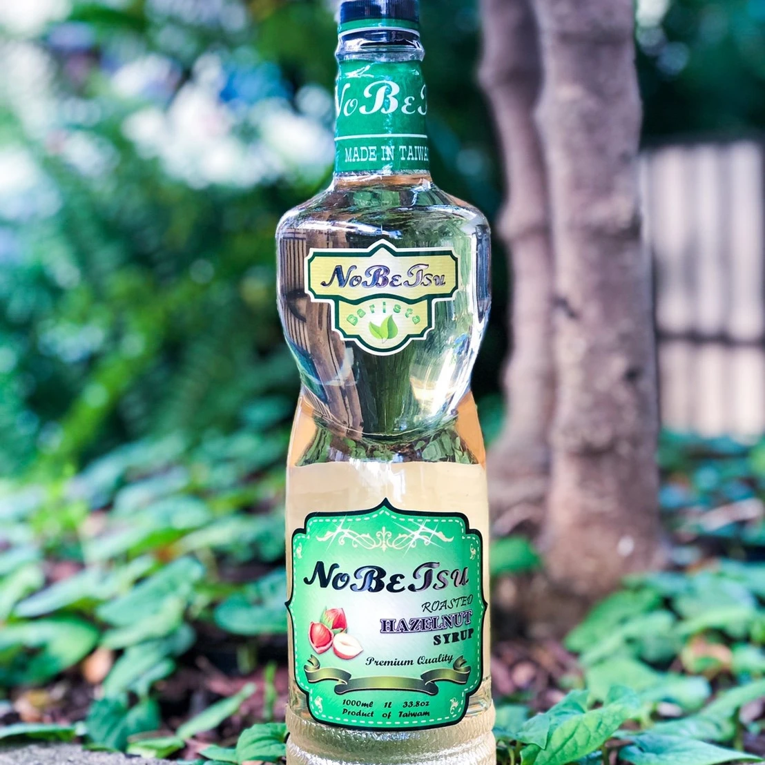 Ready to ship hot sales Nobetsu roasted hazelnut flavor syrup manufacturer private brand 1L 1.2KG*12btls/ctn