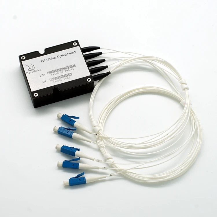 
1x2 Optical Switch 1510-1610nm LC/UPC 0.9mm Loose Tube Fiber Optic Cable Switch 