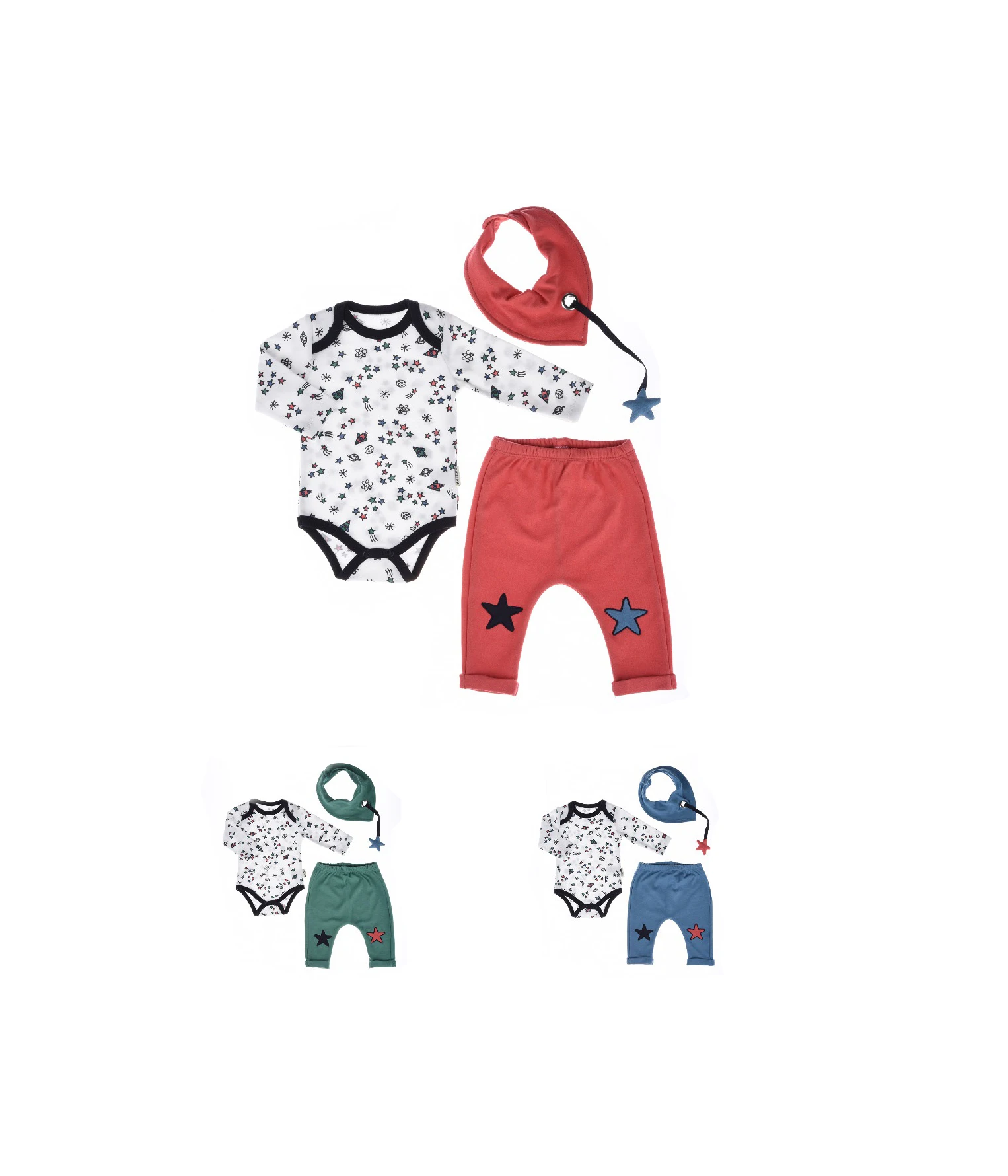 Горячая распродажа! Уникальное детское боди с шарфом Space из 2 предметов, весеннее Мягкое хлопковое детское боди для мальчиков от бренда Necix