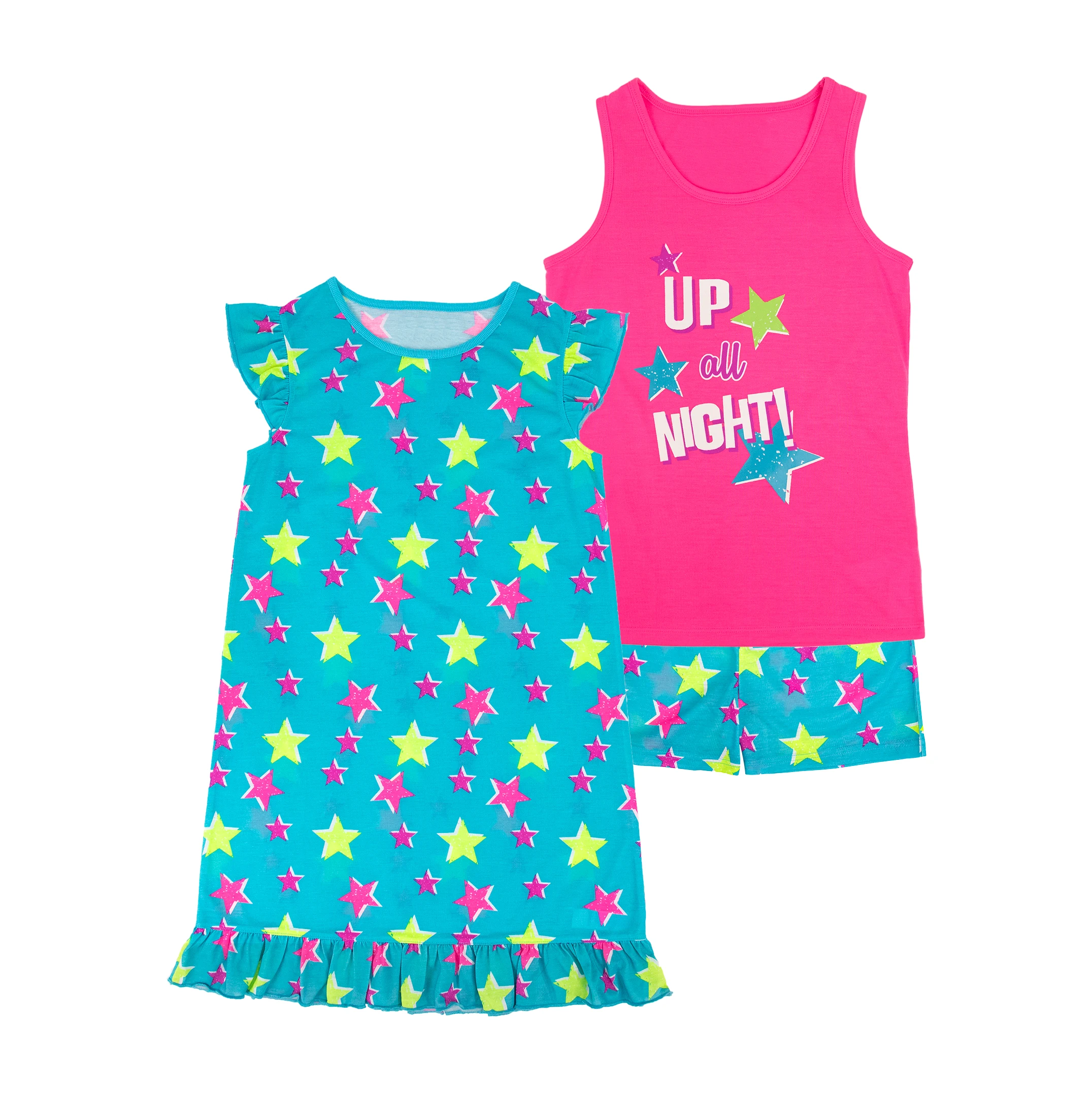2020 Baby Kids Clothes Toddler OEM Summer Blue Tank Top Sleeveless Pink Shorts Custom Print Children Girl Cartoon Pajamas