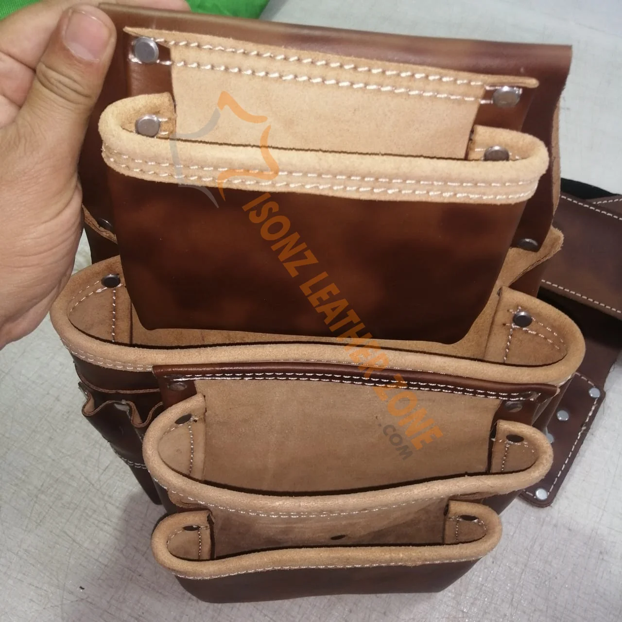 Electrician Leather Tool Belt Pouch Bag