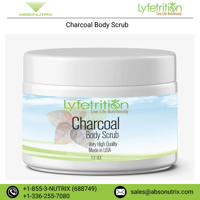 Holistic Activated Charcoal Body Scrub with Organic Ingredients