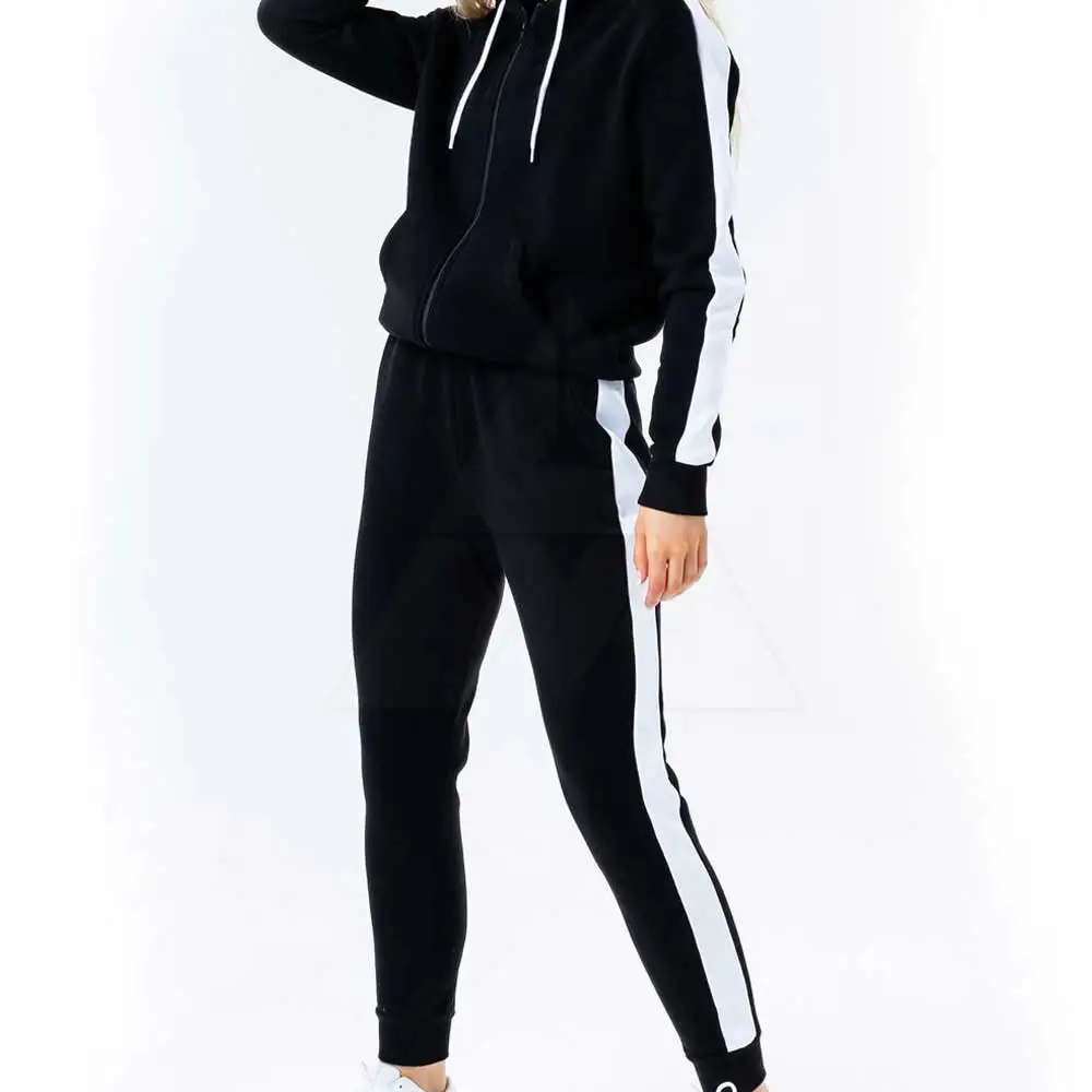 Custom Logo Ladies Jogger 2 Piece Fitness Clothing Sweat Track Suits Jogging Sport Suit Women Tracksuits